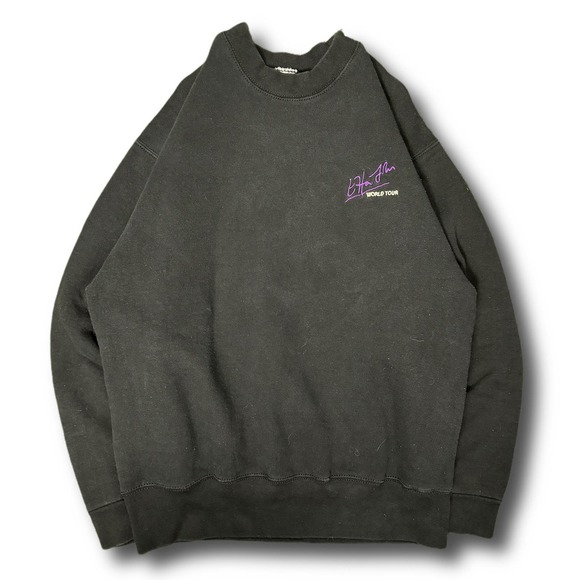Elton John World Tour 90s Vintage Black Embroidered Crewneck - Picture 1 of 7
